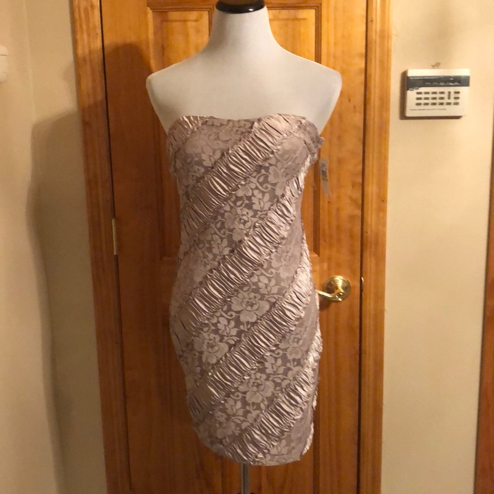 New w tags. Macy's junior slip on strapless dress